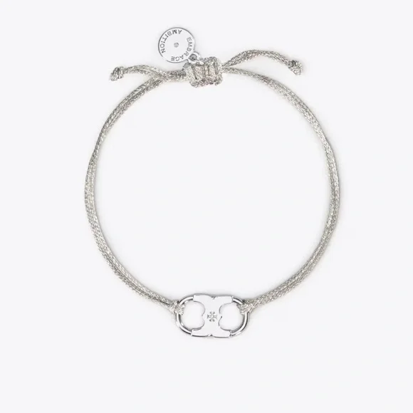 TORY BURCH EMBRACE AMBITION BRAIDED BRACELET Silver firm price - Picture 2 of 3